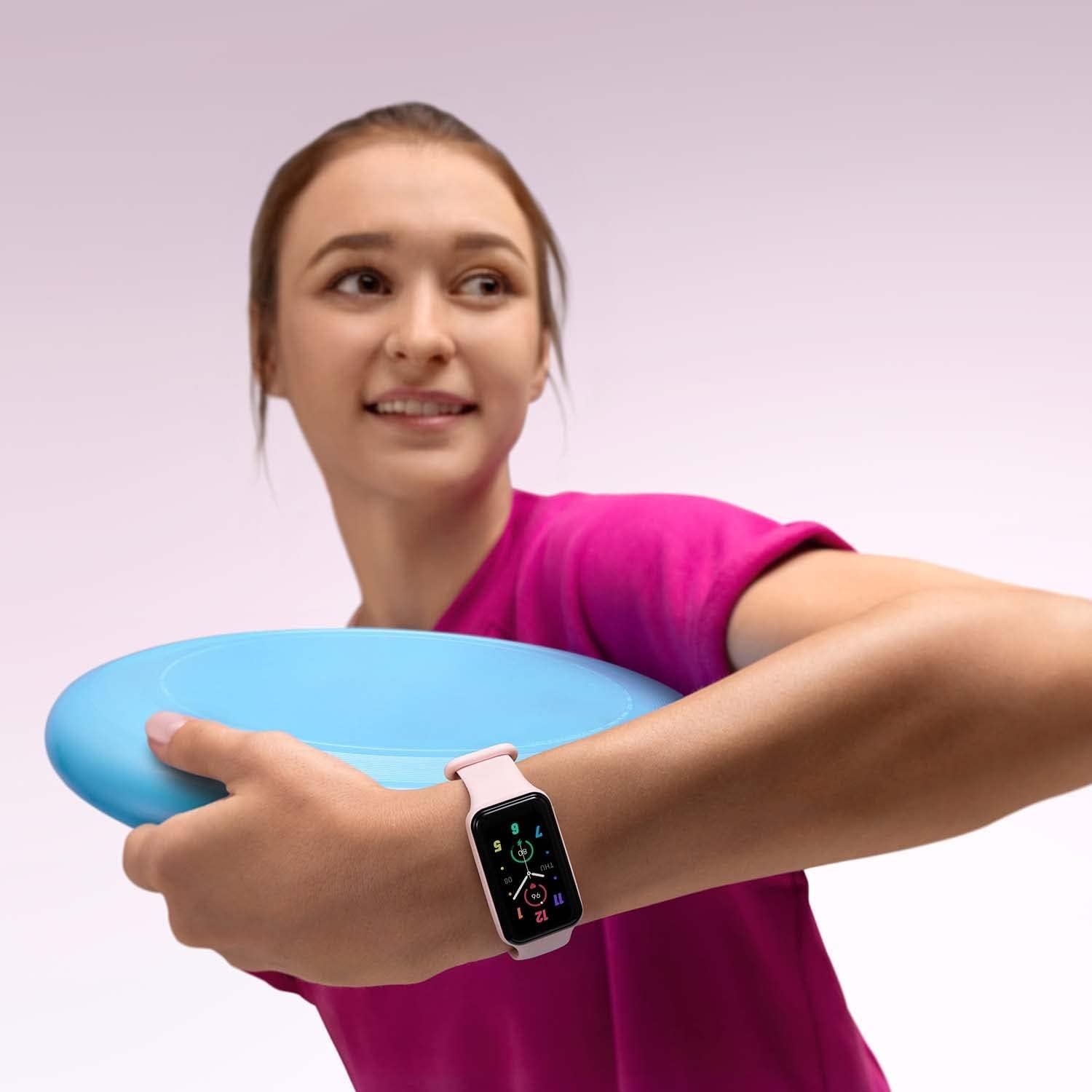 image:imageAmazfit Replacement Band Band 7 Fitness Tracker Sport Band Silicone Wristbands Strap for Women Men Pink