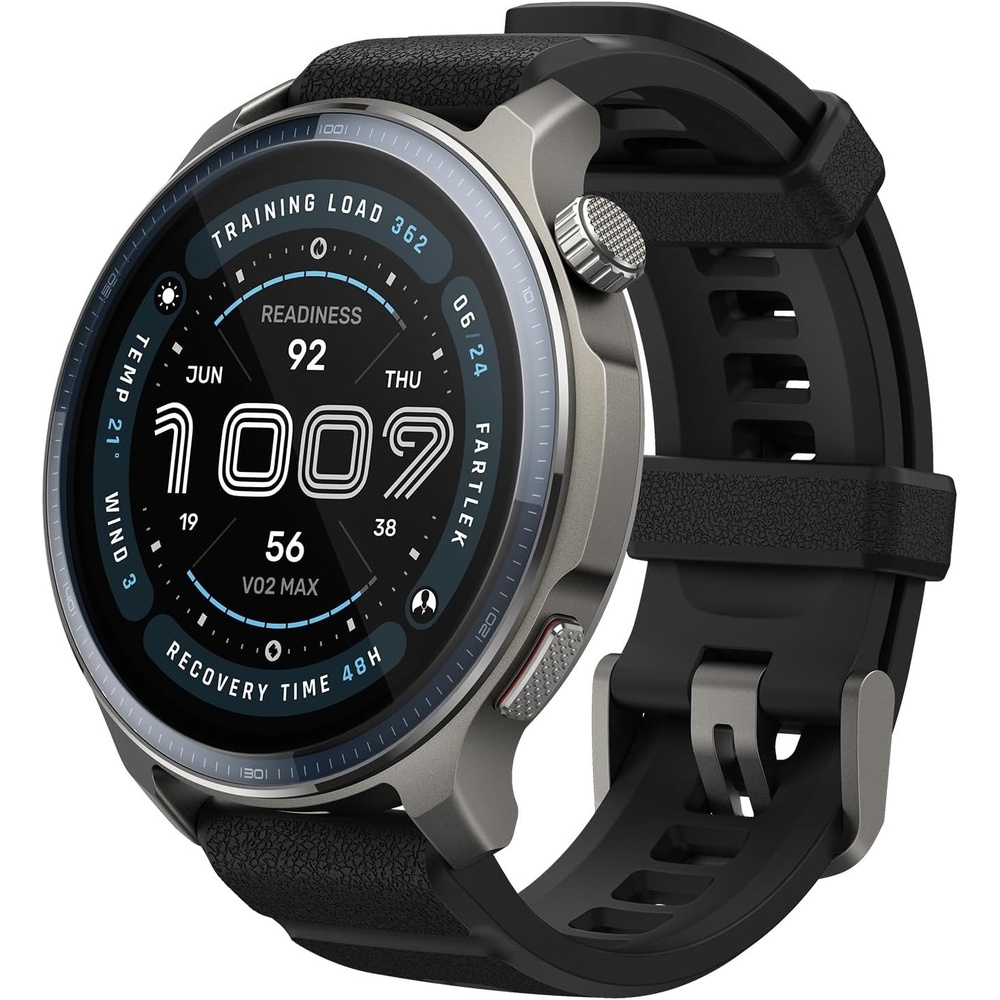image:imageAmazfit Balance Ultra 49mm GPS Smartwatch 5 Buttons 15 AMOLED Sapphire Glass Titanium Case Flashlight 30Day Battery 64GB 180 Sports Hybrid Training amp HYROX Mode 10 ATM for Android amp iOSAluminum Alloy