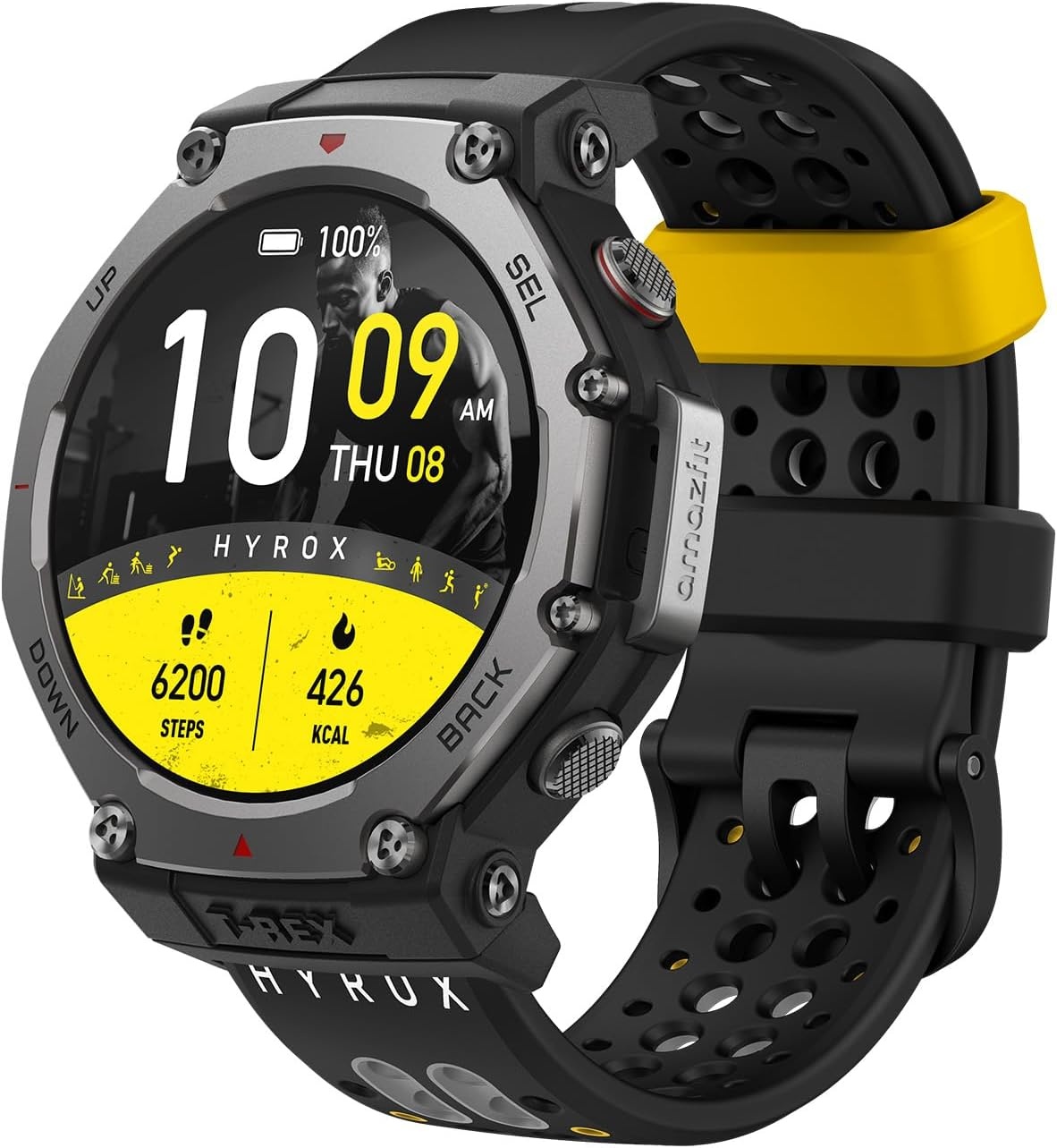 image:imageAmazfit HYROX Silicone Sports Strap 22mm Official Watch Wristband Compatible with Balance 2 Balance Bip 6 TRex 3 Cheetah Pro Bip 5 Cheetah GTR 4