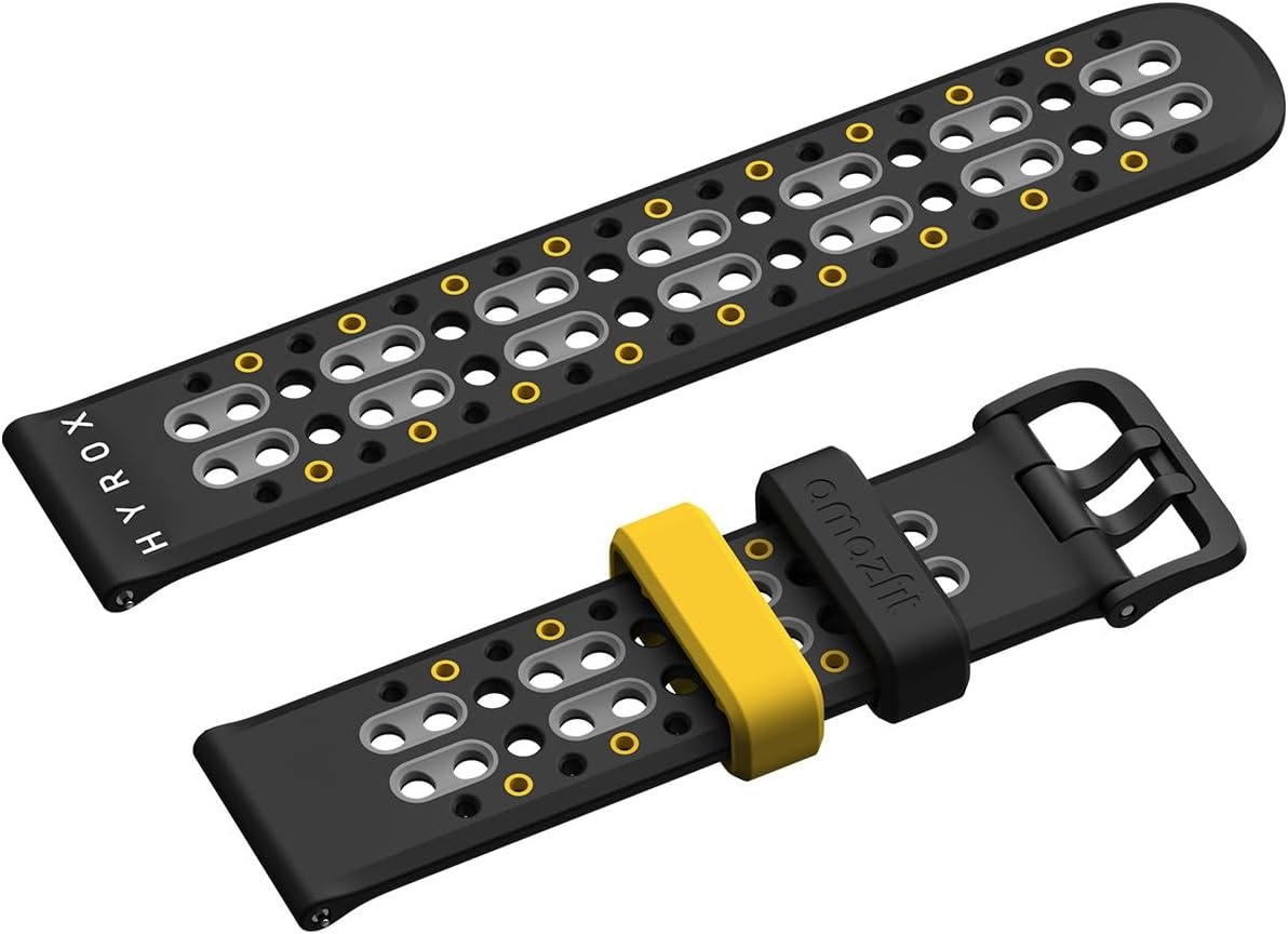 image:imageAmazfit HYROX Silicone Sports Strap 22mm Official Watch Wristband Compatible with Balance 2 Balance Bip 6 TRex 3 Cheetah Pro Bip 5 Cheetah GTR 4